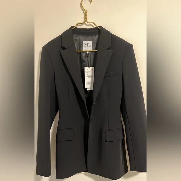 Zara Classic Black Tailored Blazer - Picture 3 of 3